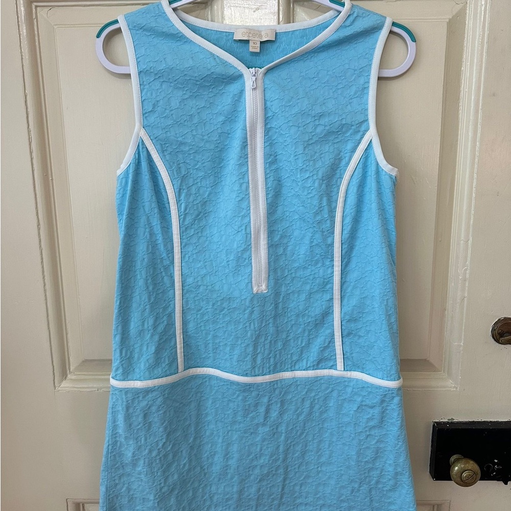 Etcetera Blue Textured Sleeveless Top